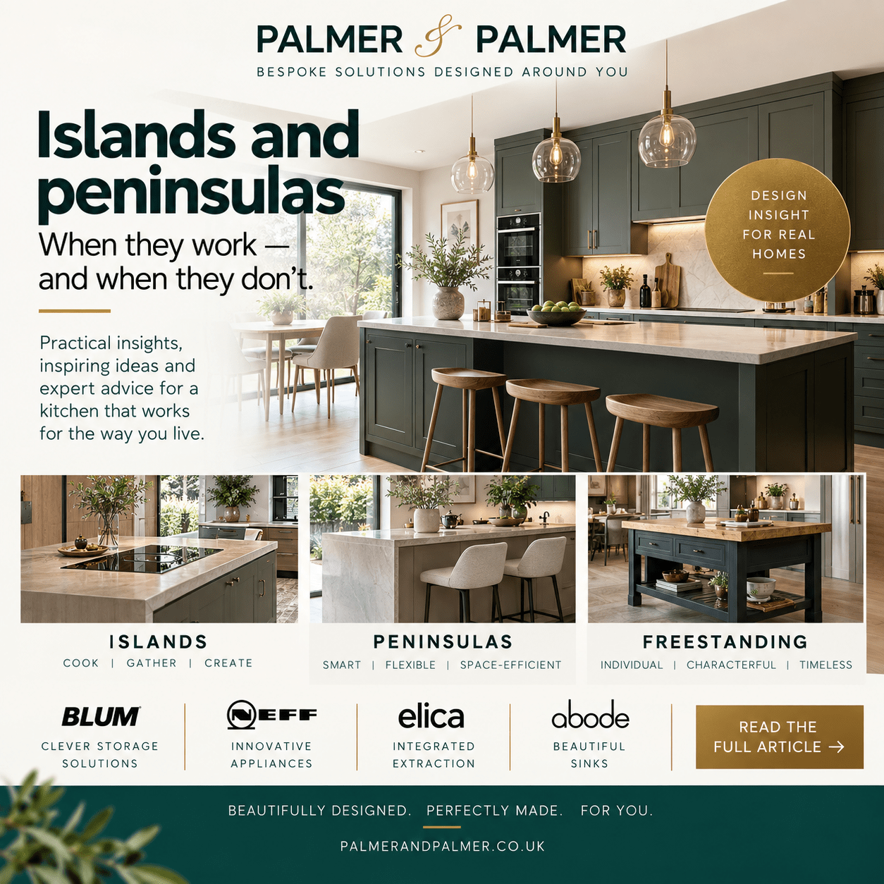 Planning the perfect kitchen - islands, peninsular and freestanding